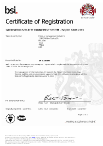 BSI Certification - ISO 27001