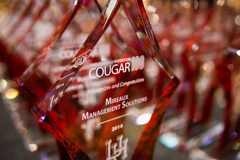 100 Fastest Growing Houston Companies were recognized at the 2014 Cougar 100 ceremony.