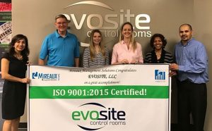 Evosite Control Rooms with an ISO 9001:2015 Certification