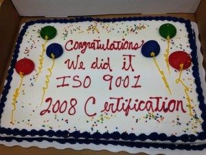 ISO 9001 2008 Certification Cake