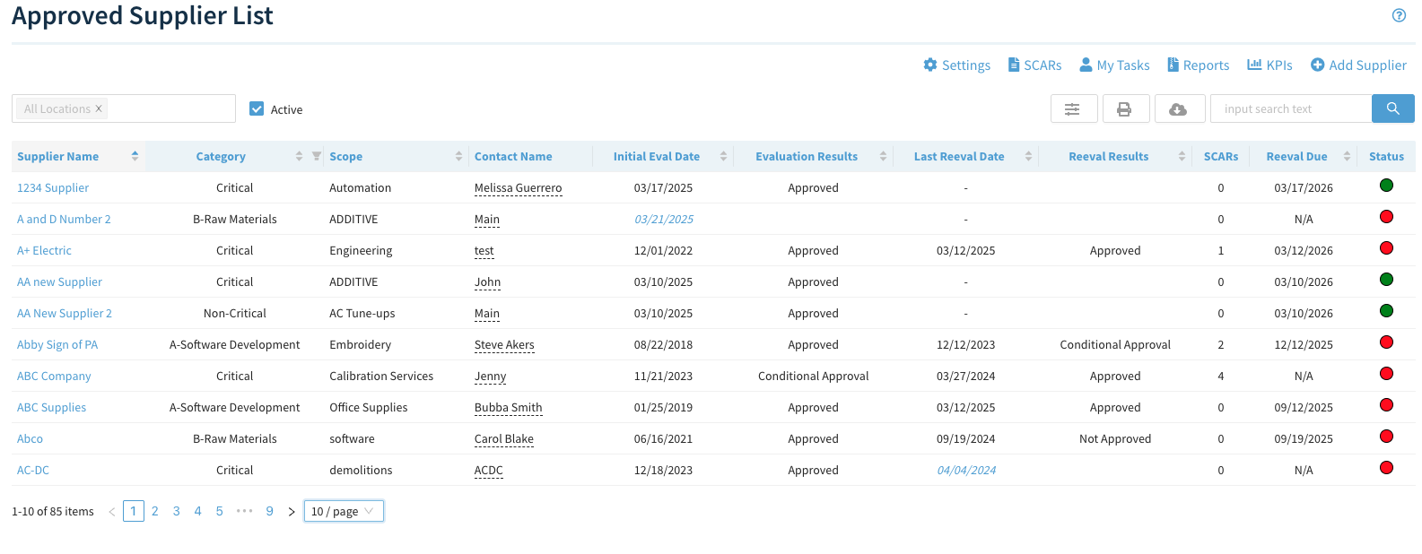 Approved Supplier List (ASL) | Mireaux Management Solutions
