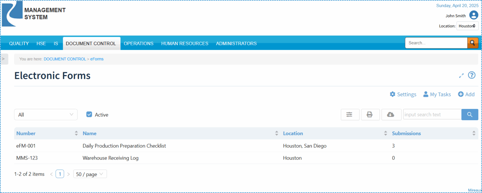 EForms Software | Mireaux Management Solutions