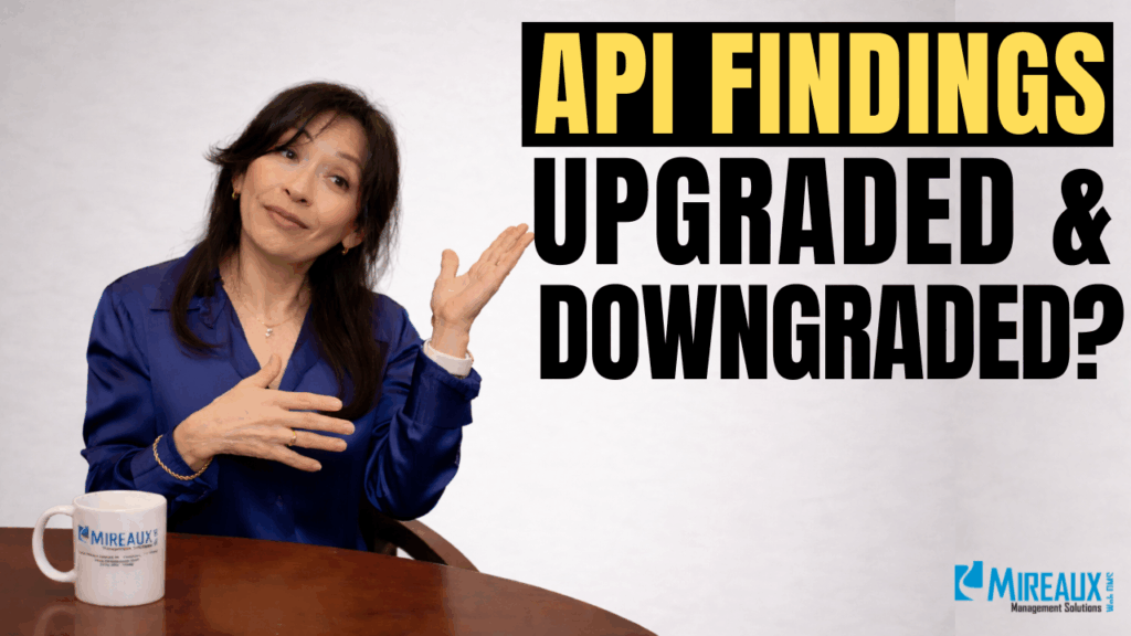 API Findings Upgraded and Downgraded