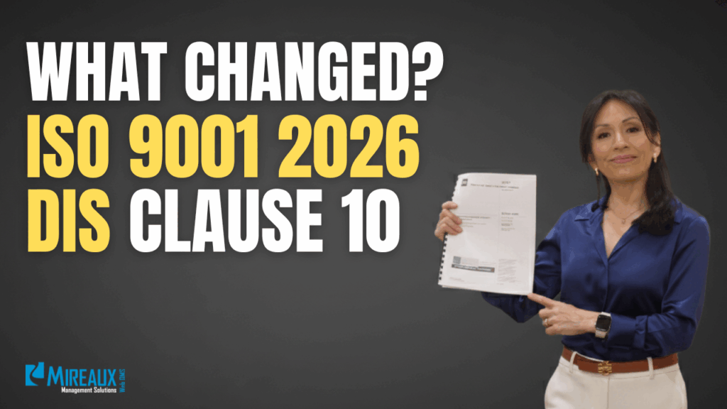 ISO 9001:2026 DIS – Clause 10 Improvement