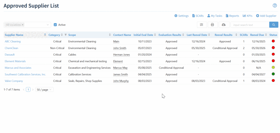Web QMS Dashboard Preview